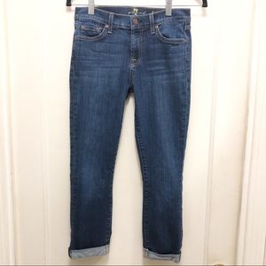 7 For All Mankind The Skinny Crop and Roll Jeans Size 26